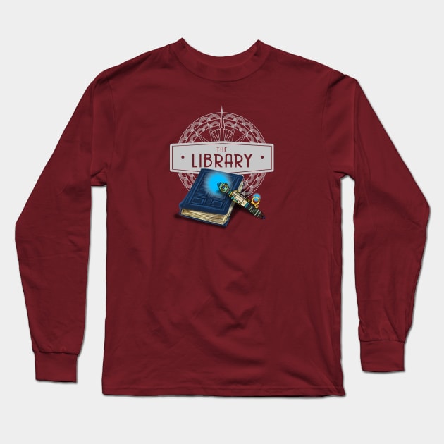 THE LIBRARY SMALLER VERSION Long Sleeve T-Shirt by KARMADESIGNER T-SHIRT SHOP